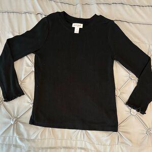 Cat & Jack Black Ruffle Cuff Top